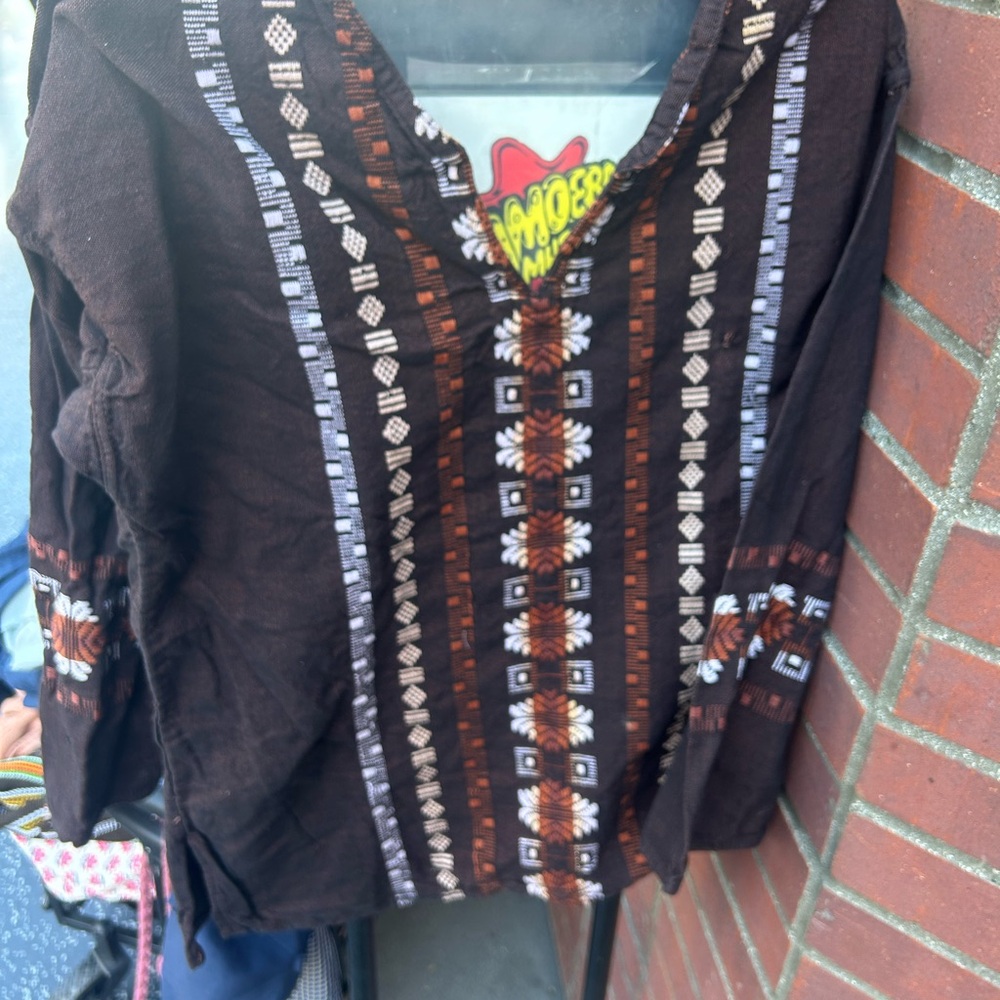 Women's Black Patterned Top - Picture 5 of 8